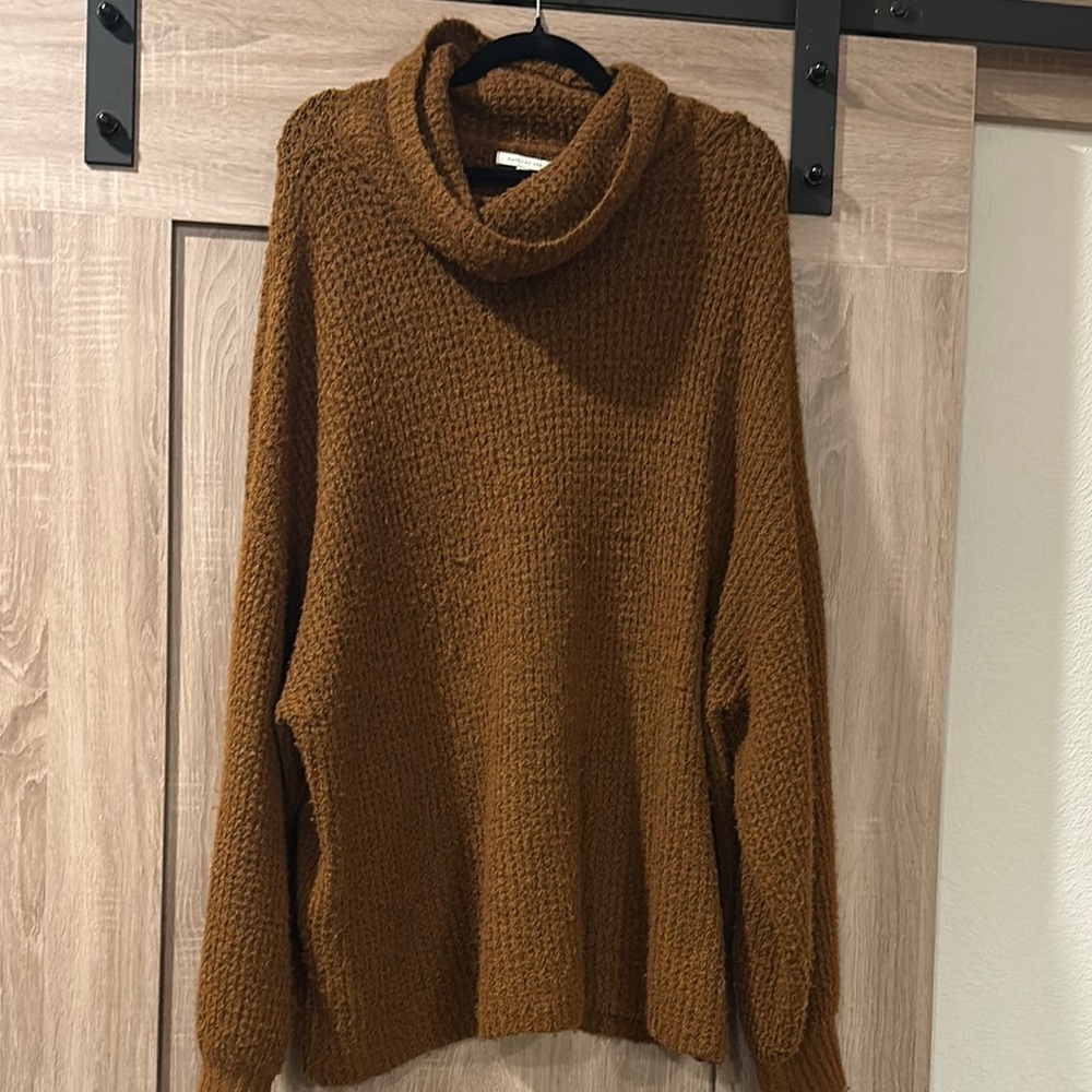 Cozy Brown Turtleneck Sweater